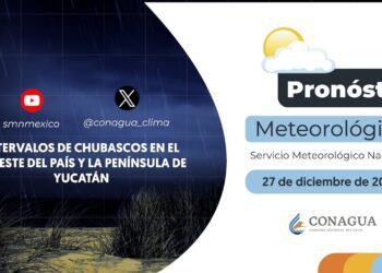 #PronósticodelTiempo para hoy Viernes 27 de diciembre de 2024