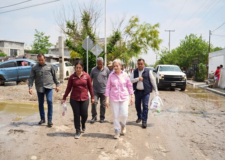 Atiende María de Villarreal a sectores afectados por lluvias en Reynosa