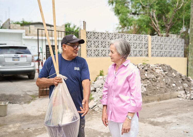 Atiende María de Villarreal a sectores afectados por lluvias en Reynosa