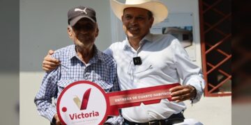 Entrega ayuntamiento vivienda digna a adulto mayor en ejido La Presa