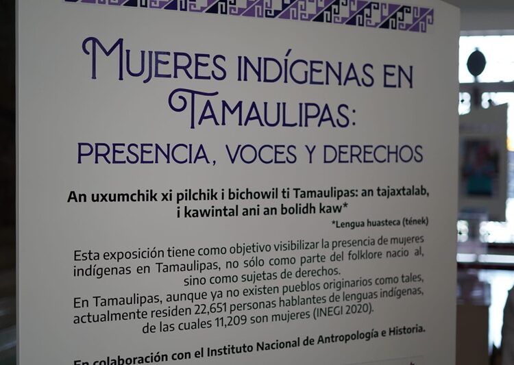 Muestran en Palacio de Gobierno exposición sobre mujeres indígenas en Tamaulipas