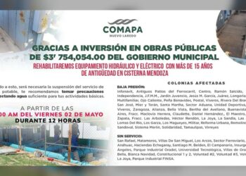 Rehabilitará COMAPA NLD equipos hidráulicos y eléctricos en Cisterna Mendoza