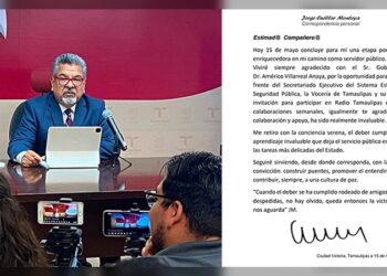 “Confirmado”: se va Jorge Cuéllar de la Vocería de Seguridad de Tamaulipas