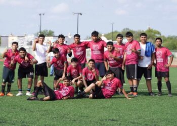 Participan prepas municipal en cuadrangular de fútbol contra las adicciones