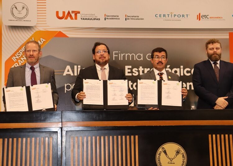 Rector de la UAT formaliza alianzas para impulsar certificaciones internacionales
