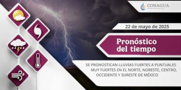 #PronósticodelTiempo para hoy Jueves 22 de mayo de 2025