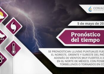 #PronósticodelTiempo para hoy Lunes 05 de mayo de 2025