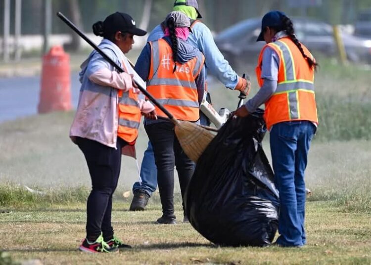 Con limpieza, instalación de luminarias y bacheo, ¡se transforma Victoria!