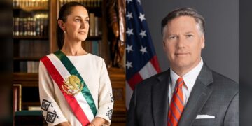 CSP se reúne con Landau, subsecretario de Estado de EU, en Palacio Nacional