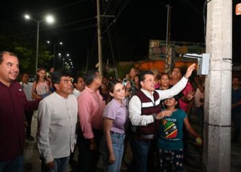 Moderniza Municipio red de alumbrado en la ‘Simón Torres’