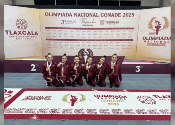 Presentación dorada de Gimnasia Rítmica de Tamaulipas en Olimpiada Nacional