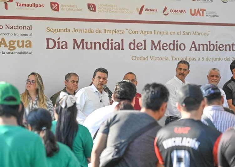 Sociedad y gobierno, sanean cauce del río San Marcos