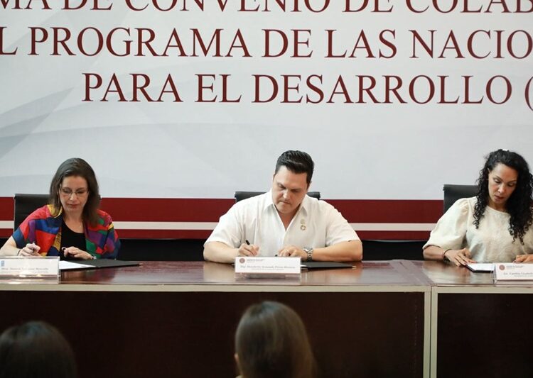 Tamaulipas pionero en firmar convenio de colaboración con el PNUD