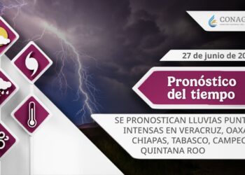 #PronósticodelTiempo para hoy Viernes 27 de junio de 2025