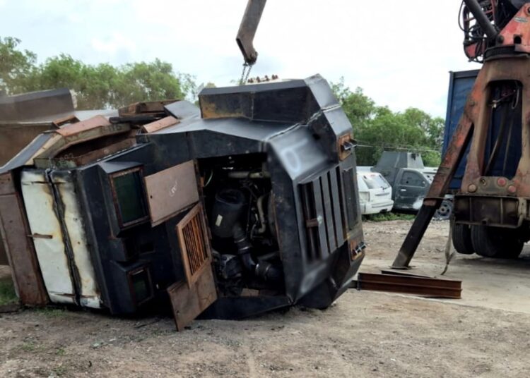 Destruye FGR 23 “monstruos” decomisados al crimen en Tamaulipas