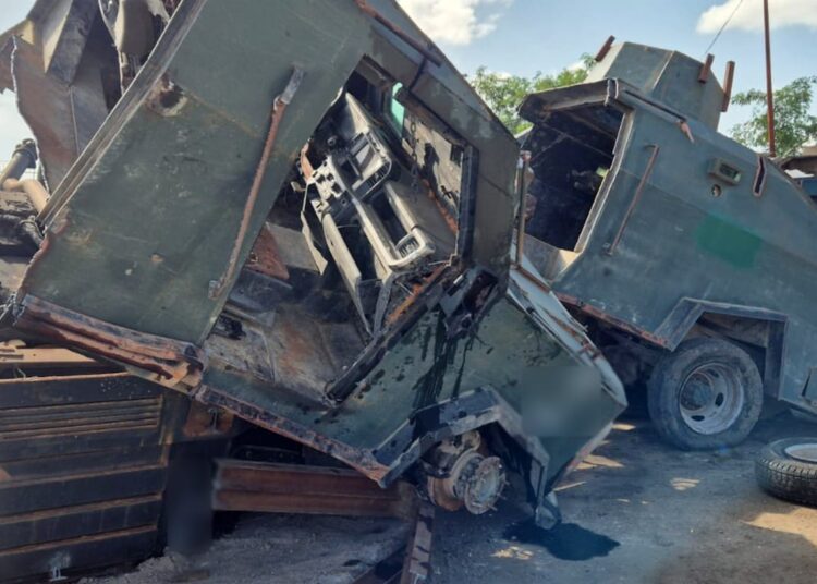 Destruye FGR 23 “monstruos” decomisados al crimen en Tamaulipas