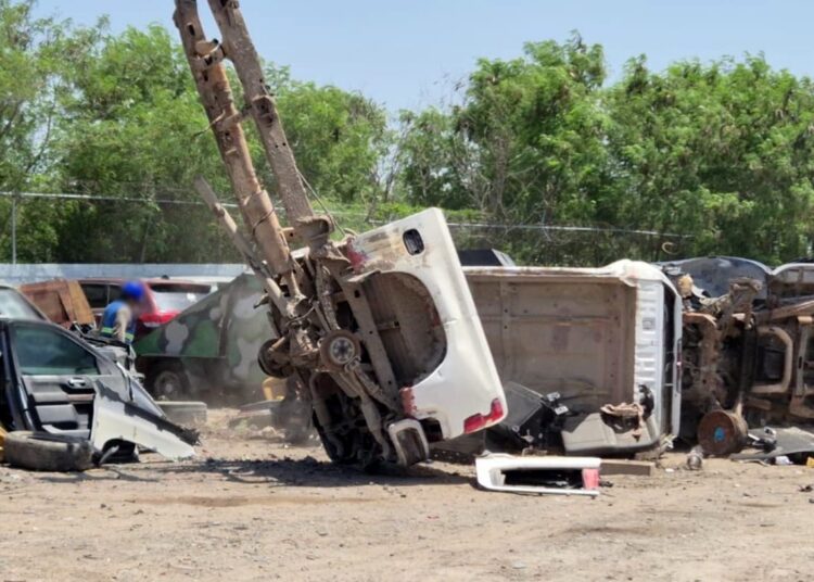 Destruye FGR 23 “monstruos” decomisados al crimen en Tamaulipas