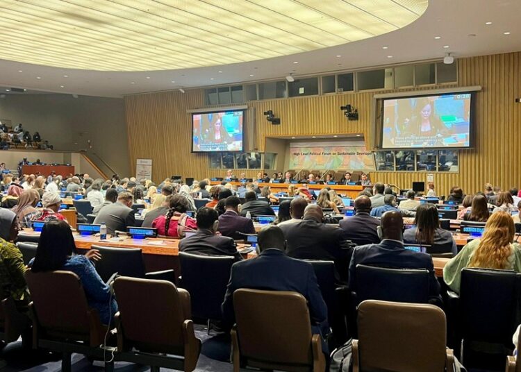 Carmen Lilia presenta modelo de saneamiento del agua en la ONU