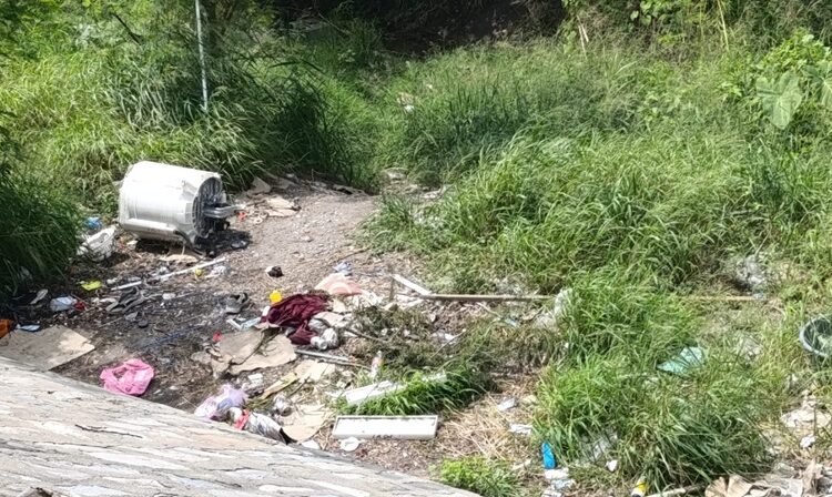 Ciudadanos siguen tirando basura al lecho del río San Marcos