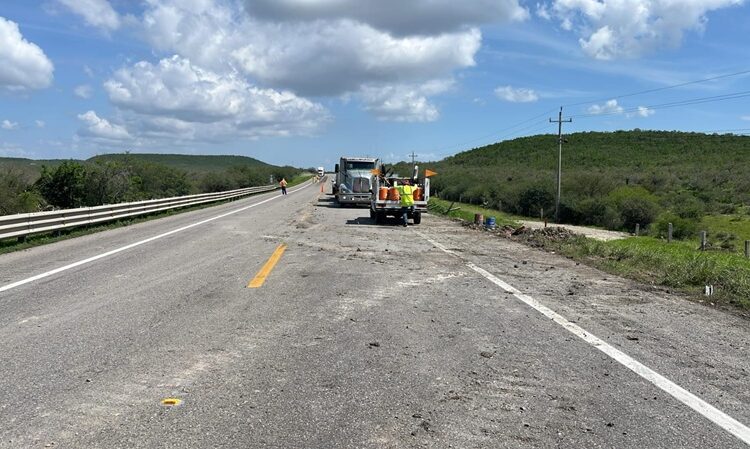 Estima Gobierno del Estado 40 MDP para reparar carreteras dañadas por lluvias