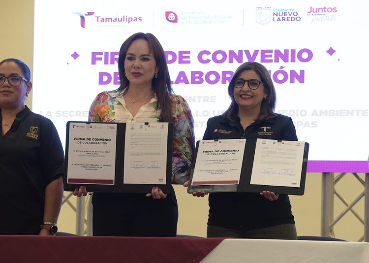Firman SEDUMA y Nuevo Laredo alianza por un futuro más verde