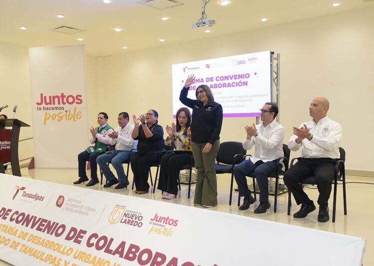 Firman SEDUMA y Nuevo Laredo alianza por un futuro más verde