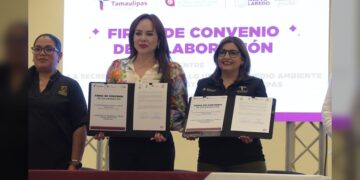 Firman SEDUMA y Nuevo Laredo alianza por un futuro más verde