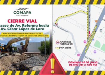 Por rehabilitación de colector, COMAPA cerrará la López de Lara