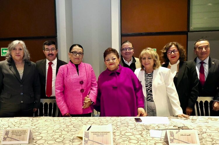 Rector de la UAT acompaña a Rosa Icela en festejo por el ‘Día del Abogado’