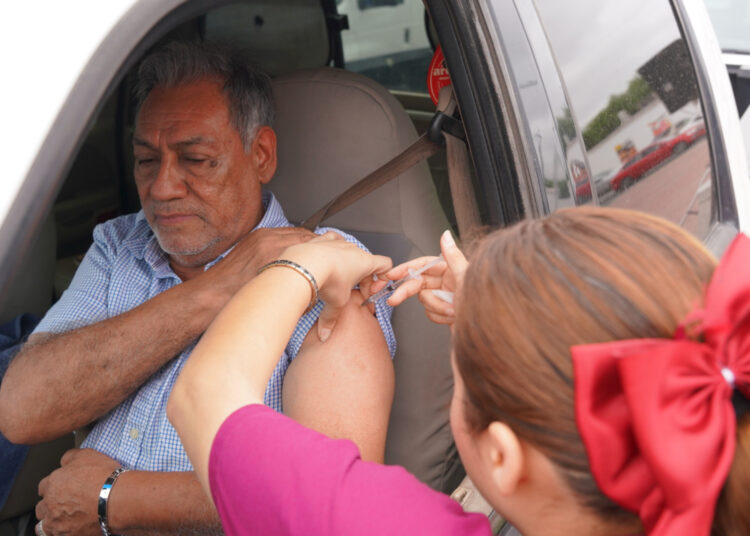 Todo listo para la jornada de vacunación Drive Thru