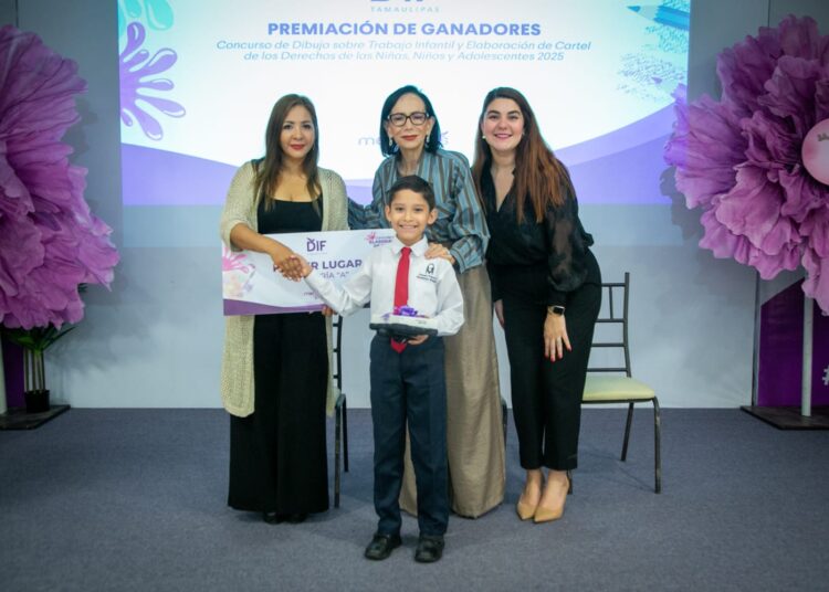 Premia DIF Tamaulipas a ganadores de concursos infantiles de dibujo y cartel