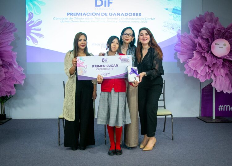 Premia DIF Tamaulipas a ganadores de concursos infantiles de dibujo y cartel