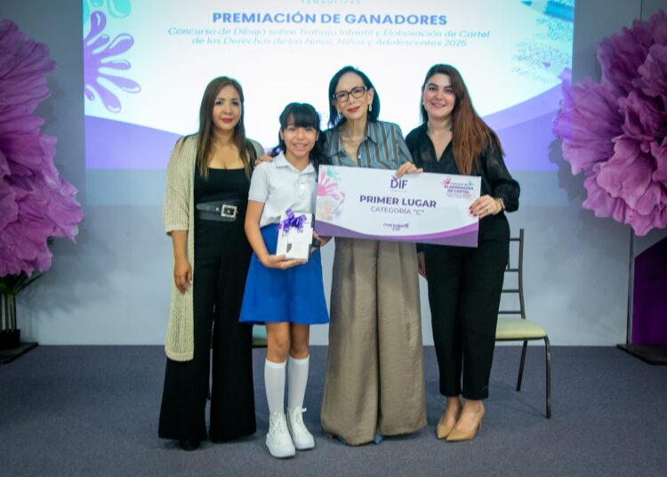 Premia DIF Tamaulipas a ganadores de concursos infantiles de dibujo y cartel