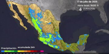 #PronósticodelTiempo para hoy Jueves 17 de julio de 2025
