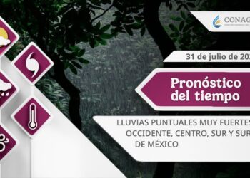 #PronósticodelTiempo para hoy Jueves 31 de julio de 2025
