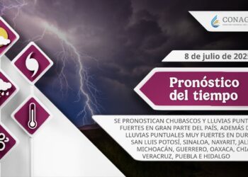 #PronósticodelTiempo para hoy Martes 08 de julio de 2025