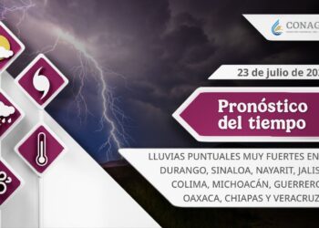 #PronósticodelTiempo para hoy Miércoles 23 de julio de 2025
