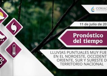 #PronósticodelTiempo para hoy Viernes 11 de julio de 2025