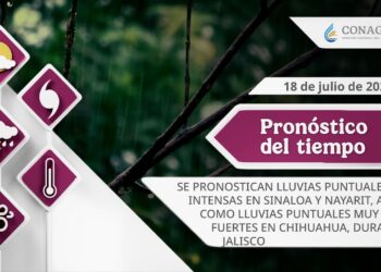 #PronósticodelTiempo para hoy Viernes 18 de julio de 2025