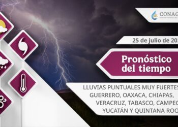 #PronósticodelTiempo para hoy Viernes 25 de julio de 2025