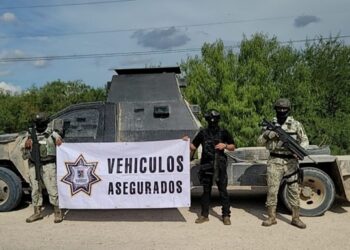 Aseguran en Reynosa “monstruo” blindado y fusil AK-47 tras enfrentamiento