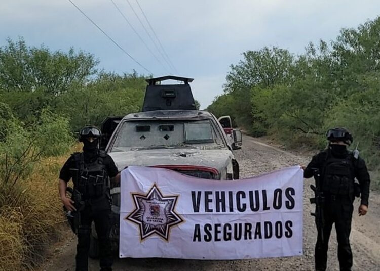 Aseguran en Reynosa “monstruo” blindado y fusil AK-47 tras enfrentamiento