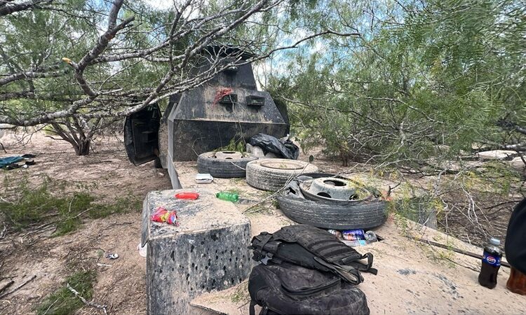 Aseguran en Reynosa “monstruo” blindado y fusil AK-47 tras enfrentamiento