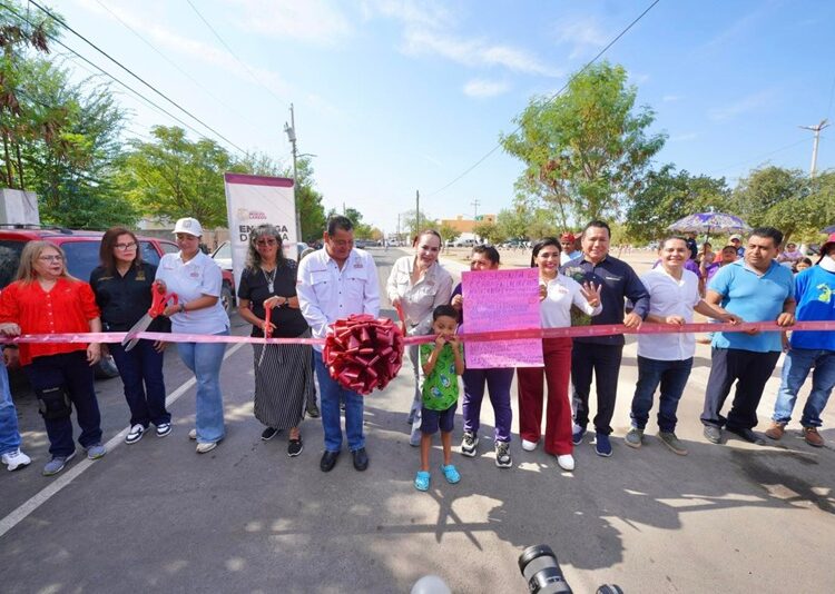 Carmen Lilia entrega obras de repavimentación en la colonia ‘El Campanario’