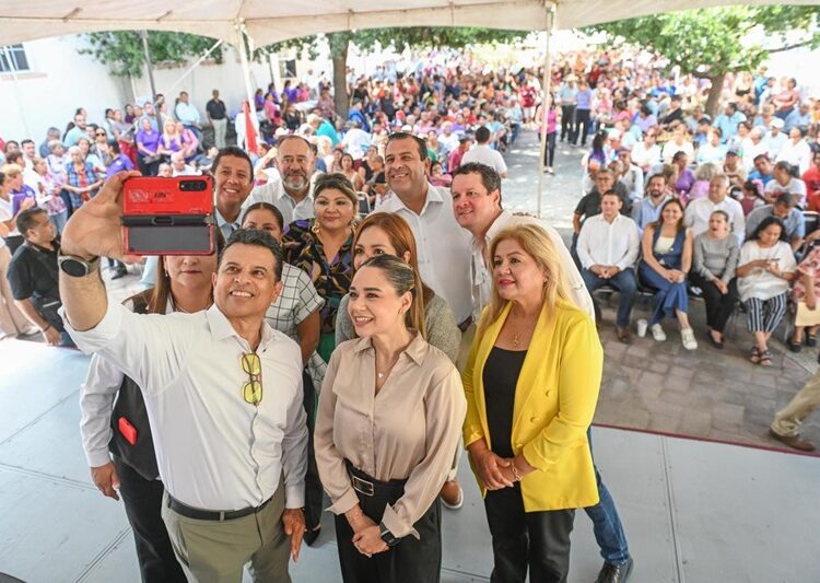 Encabezan Lucy y Lalo tercera entrega de apoyos alimentarios en Victoria