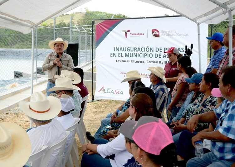 Entrega Gobierno del Estado infraestructura hídrica en Aldama