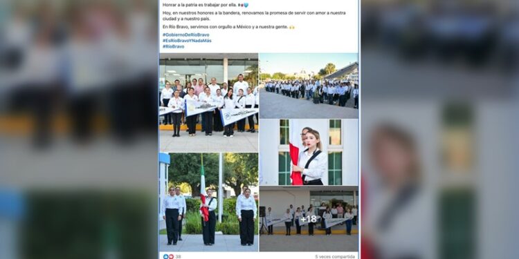 La Ausencia del Alcalde de Río Bravo en los Honores a la Bandera