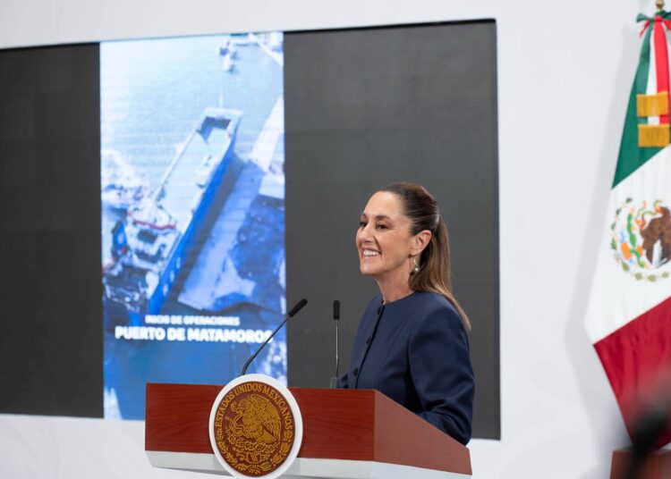 Reconoce presidenta trabajo de Américo para construir el Puerto del Norte