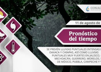 #PronósticodelTiempo para hoy Lunes 11 de agosto de 2025