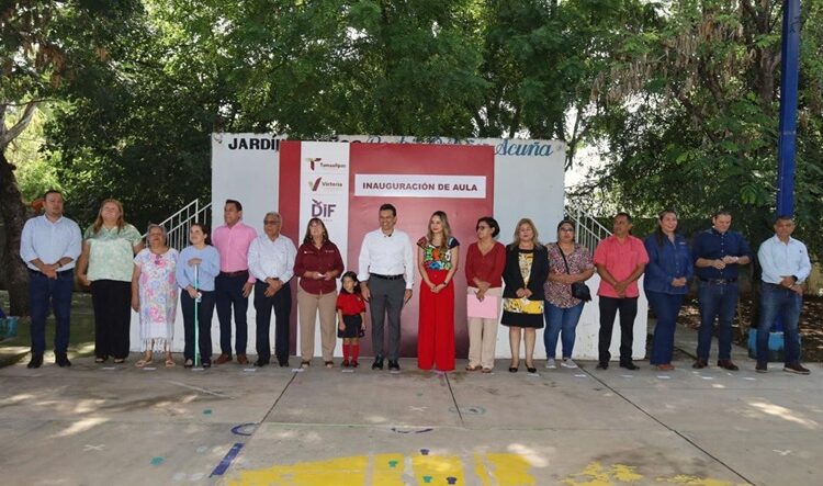 Entrega alcalde aula especial a jardín de niños ‘Beatriz Ordóñez Acuña’